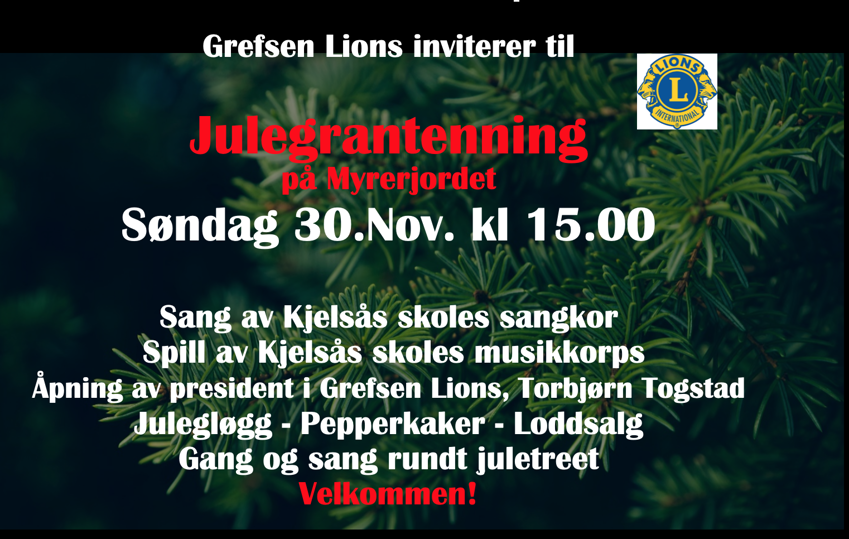 Julegrantenning på Myrerjordet